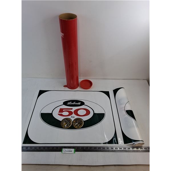 "Labatt 50 Ale" Store Display Banner - Length Unknown