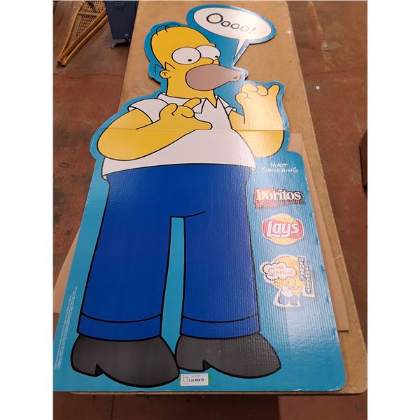 # Homer Simpson Cardboard Cutout for Doritos/Lays Sponsorship - 69" x 28.5" - Pickup Only