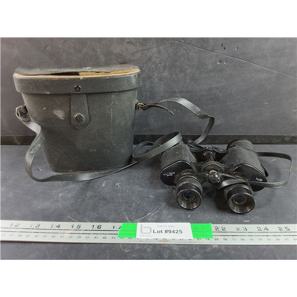 Vintage Bushnell Ensign 7 X 35 Binoculars w/Case