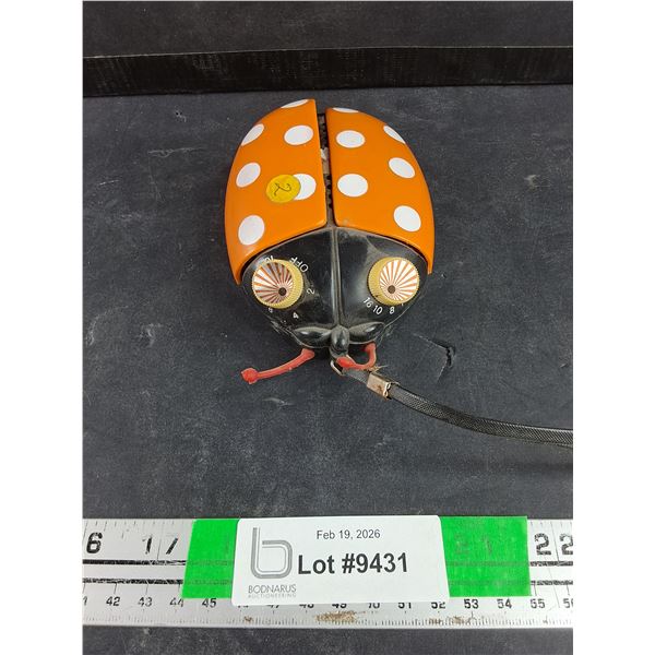 Vintage Ladybug Portable Radio - As Is, Needs a 9V Battery