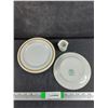 Image 1 : John Maddock & Sons 7" Ceramic Plates - Chipped & Cream Cup