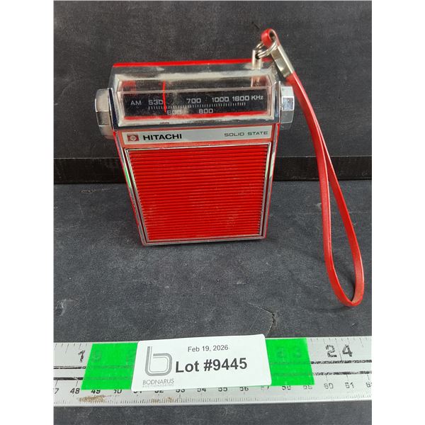 Vintage Hitachi Portable Solid State Transistor Radio - As Is