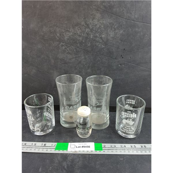 (4) Case IH Glasses, Gulf Spice Shaker