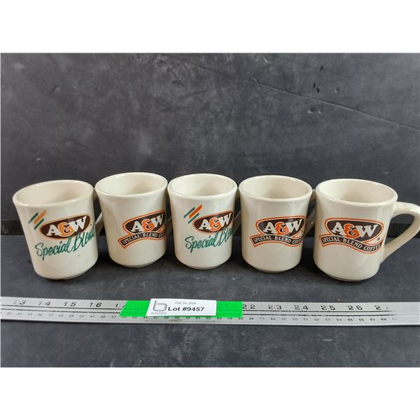 (5)  A&W Ceramic Mugs