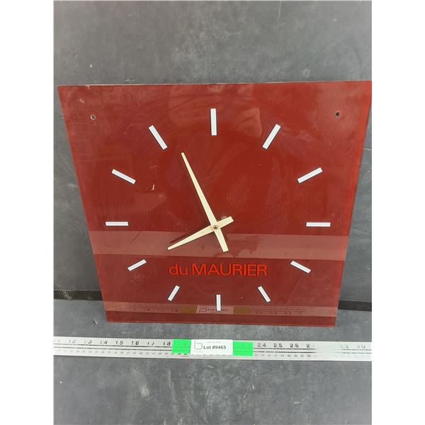 Vintage Du Maurier Quartz Wall Clock 15" x 15"