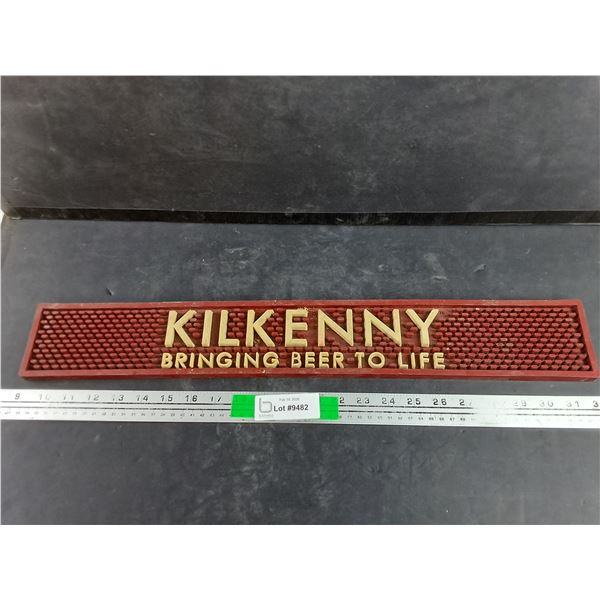 Kilkenny Bringing Beer to Life Rubber Pub Mat 23" x 3 1/2"