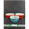 Image 1 : (3) PYREX Bowls 7" & 5 1/2"