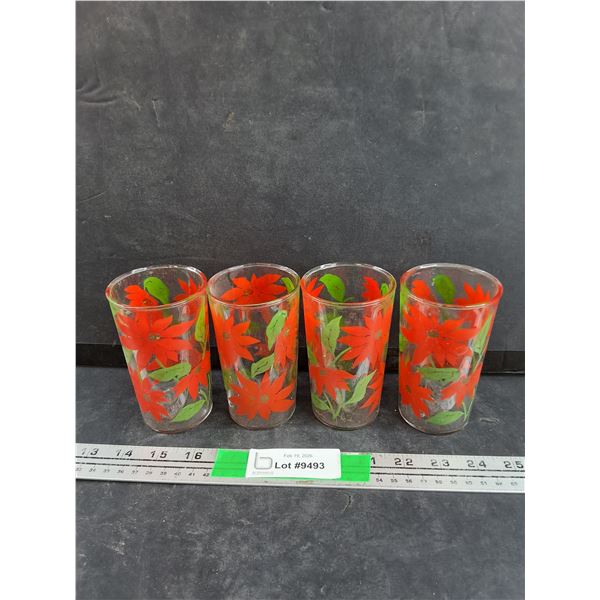 (4) Floral Style Glasses