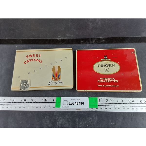Vintage Sweet Caporal & Virginia Cigarettes Cases