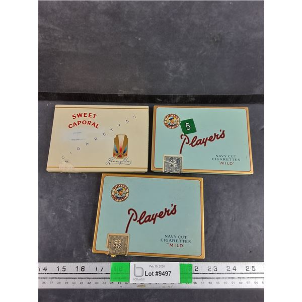 (3) Vintage Sweet Caporal & Player's Cigarette Cases