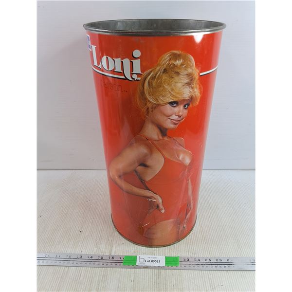 Vintage Loni Anderson Tin Can 19" x 10"