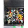 Image 2 : Assorted Vintage Buttons & Metal Box 11" x 6 1/2" x 5"