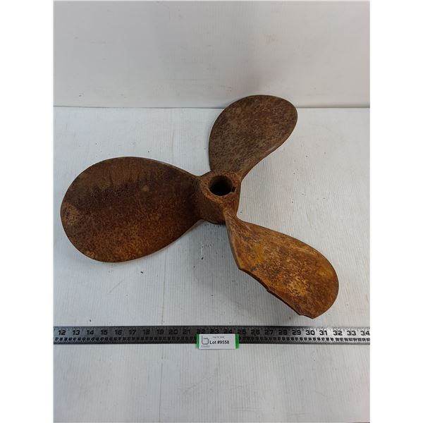Boat Propeller - Rusted, 1 Blade Damaged - 23" Max Diameter - PICK UP ONLY