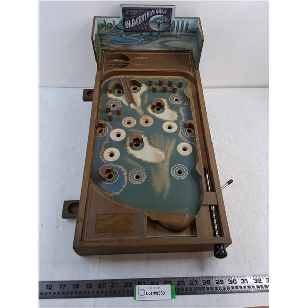 "Old Century Golf" Wooden Tabletop Pinball Game 24" x 12" - PICK UP