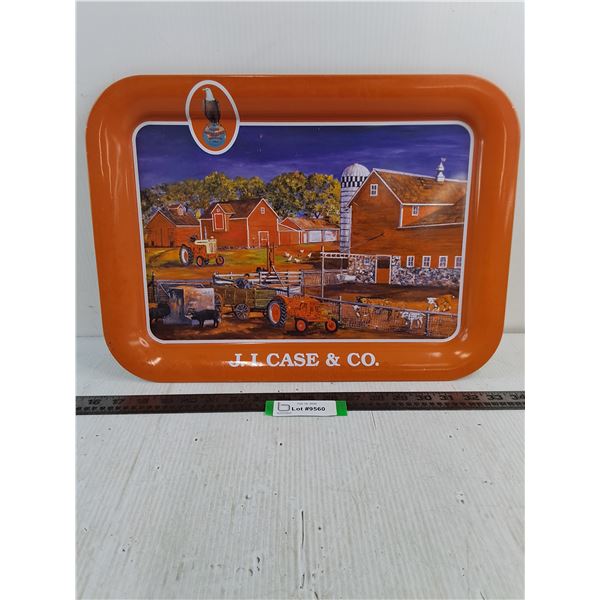Vintage J.I.Case & Co Metal Serving Tray - 17.5" x 13"