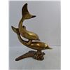 Image 2 : Brass Dolphins Ornament - 16" High