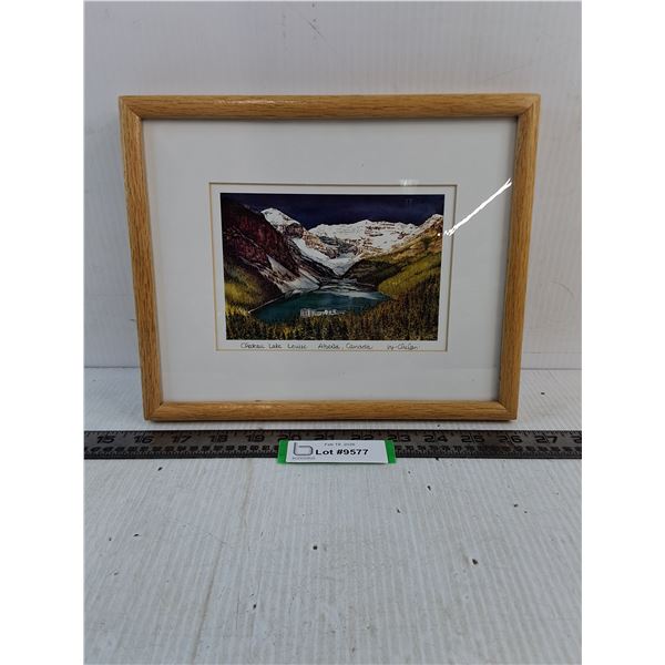 Wood Framed "Chateau Lake Louise" Print by Chelan - 11" x 9"