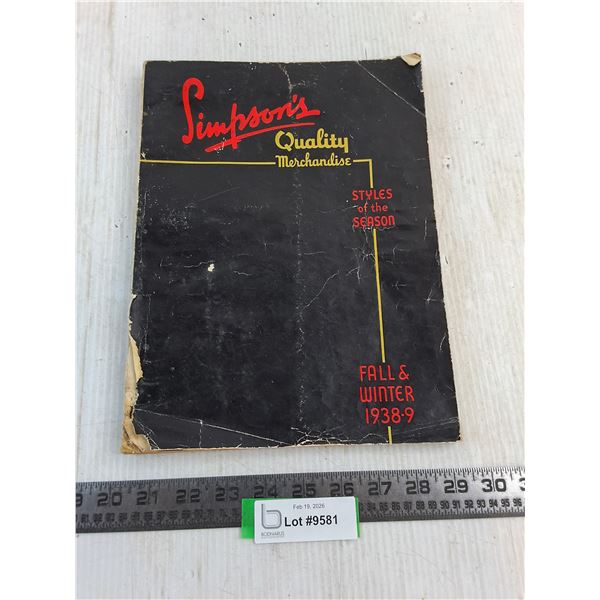 Simpson's Fall & Winter 1938/39 Catalogue