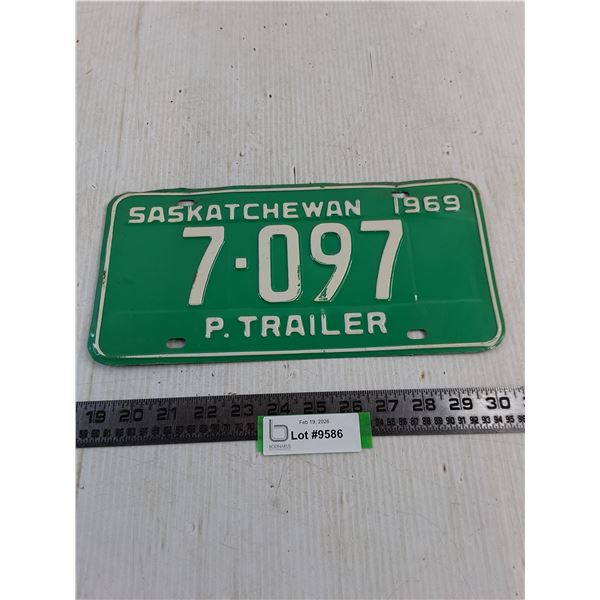 1969 Trailer Saskatchewan License Plate