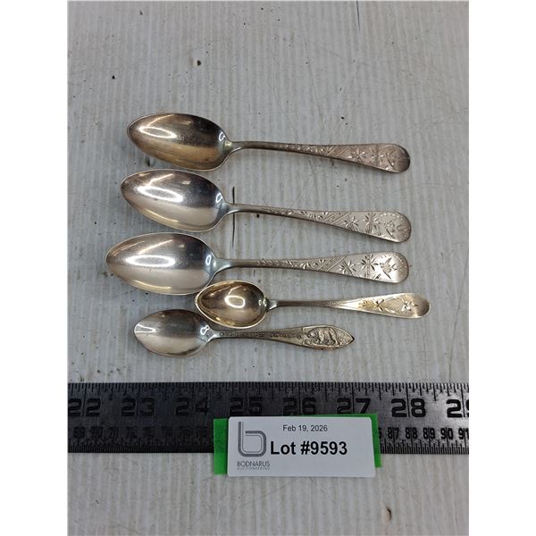 (5) Sterling Silver Spoons