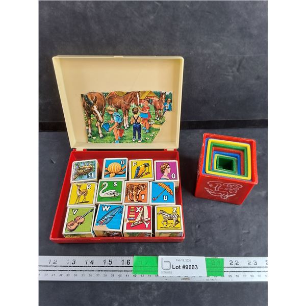 Vintage Stacking Blocks & ABC Blocks