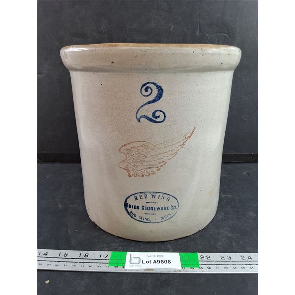 2 Gallon Red Wing Crock - Chipped, Pickup Preferred