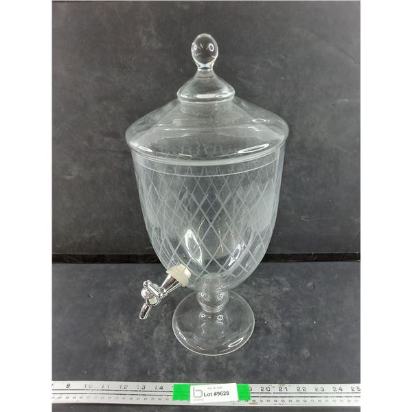Vintage Large Glass Drink Dispenser - PICK UP
