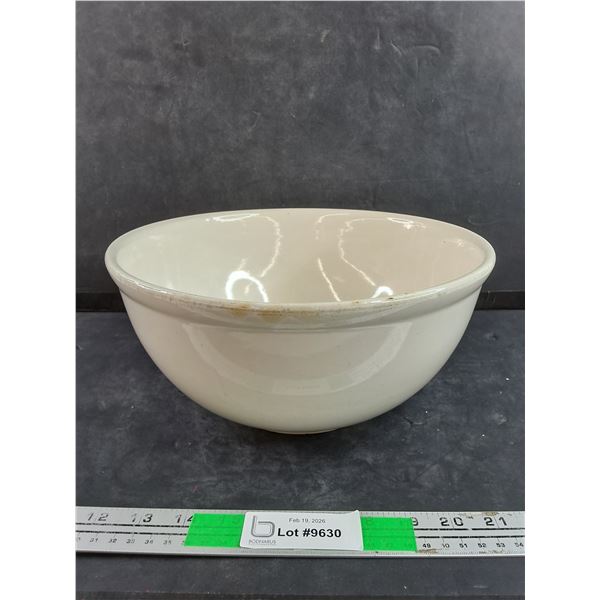 White 11" Ironstone Mixing Bowl
