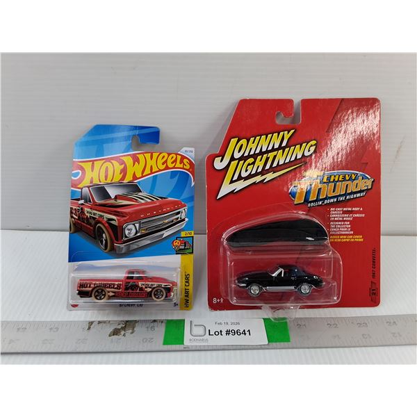 (2) Model Vehicles- 1967 Corvette &  Chevy C10, Sealed