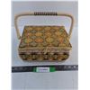 Image 1 : Hand Made Quilted Sewing Basket