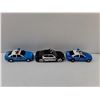 Image 2 : (3) Model Police Cars- Two Windup, One with Sound Effects Up to 1:32 Scale