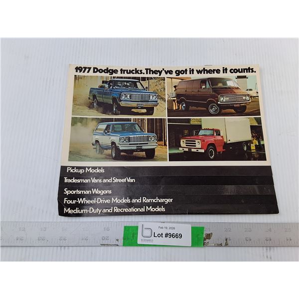 1977 Dodge Promotional Booklet