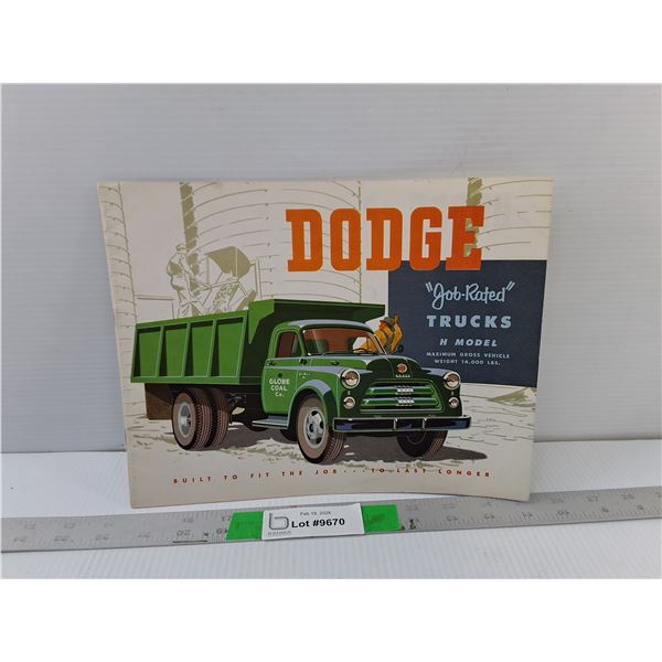 Vintage Dodge Truck H Model Advertising Booklet
