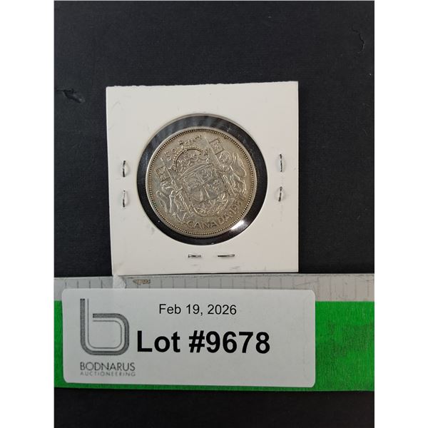 Canadian 50 Cent Coin- 1957