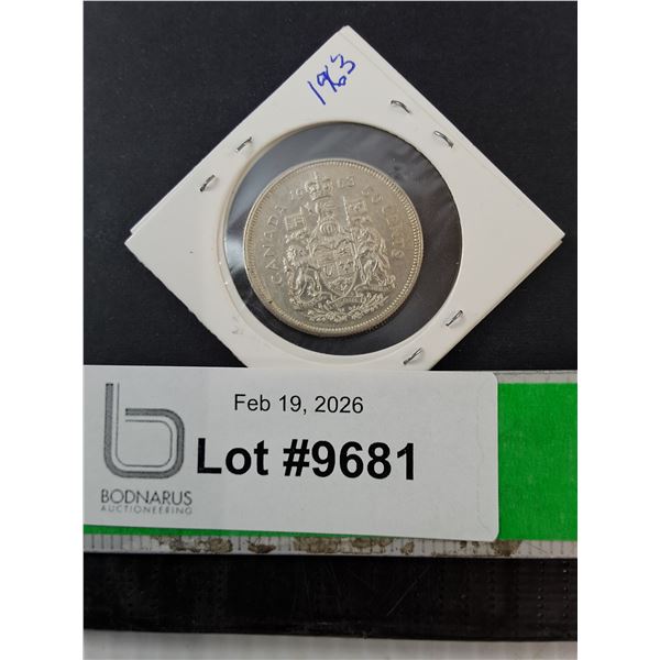 Canadian 50 Cent Coin- 1963