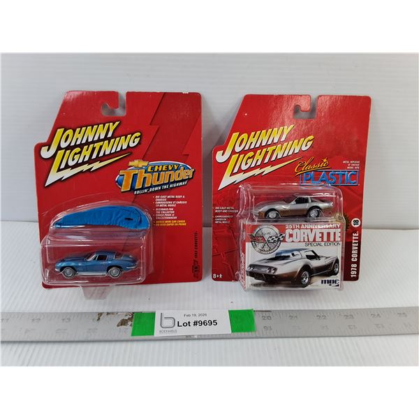 (2) Johnny Lightning Model Cars-  1965 & 1978 Corvette, Sealed