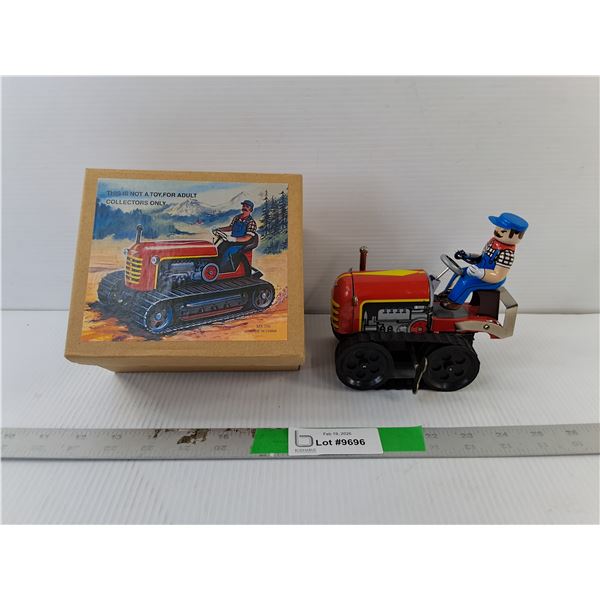 Wind Up Metal Tractor and box-Consignor States Working