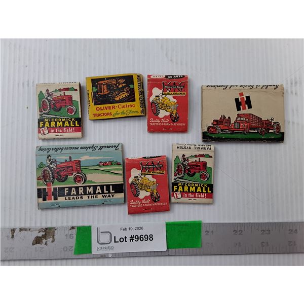 (7) Vintage Matchboxes- International Harvester, Farmall, Misc.- Empty