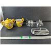 Image 1 : Ceramic & Metal Creamers, Sugar Bowls, Butter Dish