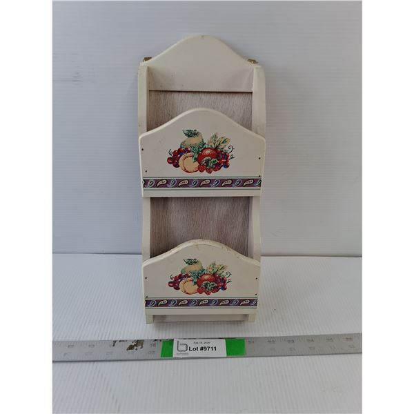 Wooden Wall Mount Letter Holder 14.5" x 5.75"