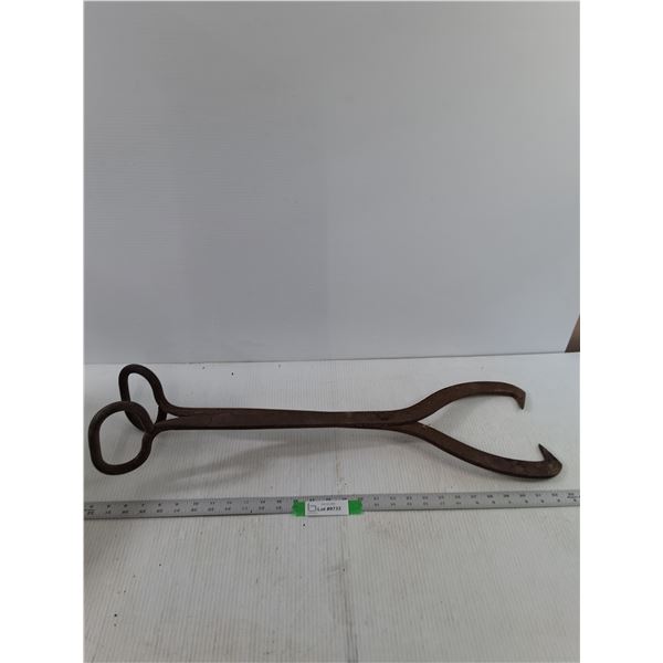Pair of Vintage Metal Ice Tongs, 29" Long - PICK UP ONLY