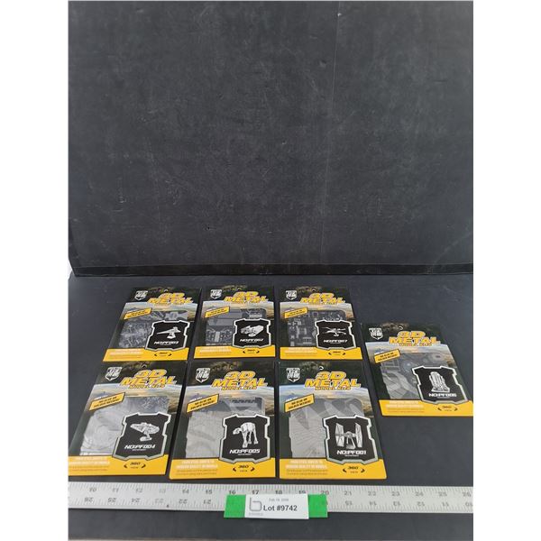 (7) Sealed Star Wars 3D Metal Model Kits
