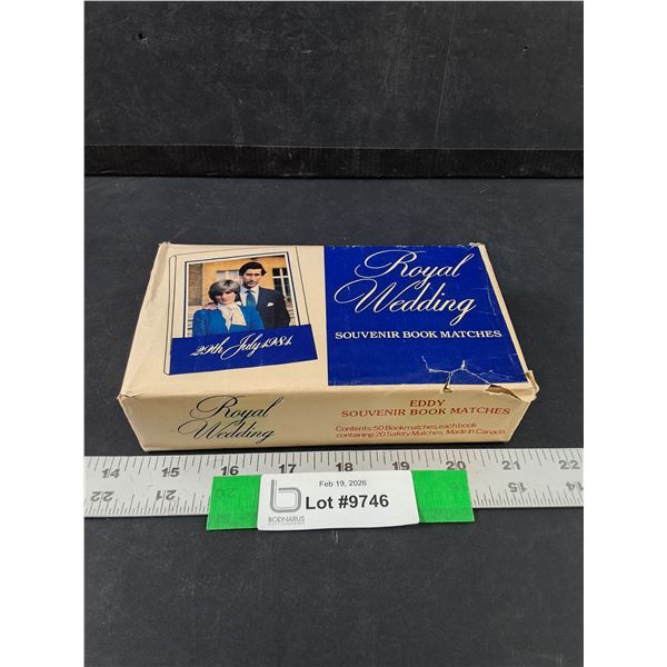 Royal Wedding Souvenir Book Matches, NIB, Sealed, Cannot Ship