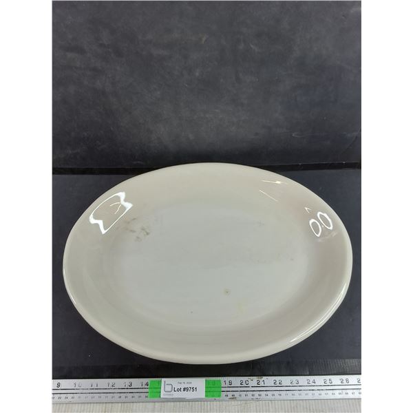 Vintage Large White Ironstone Turkey Platter (Made in Italy) 19" x 14 1/2" - Pick Up Preferred