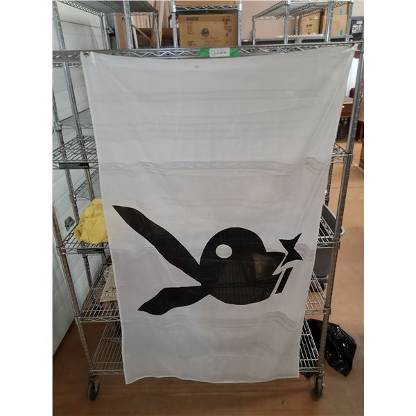 Vintage Nylon Playboy Flag 61" x 34"