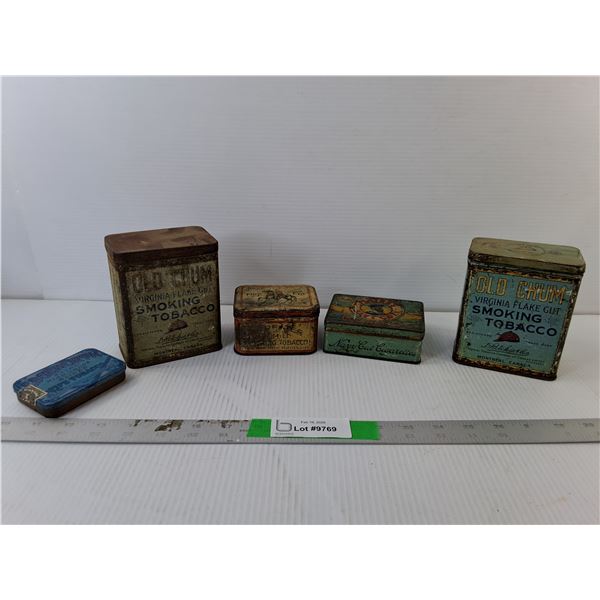 (5) Vintage Tobacco & Cigarette Tins
