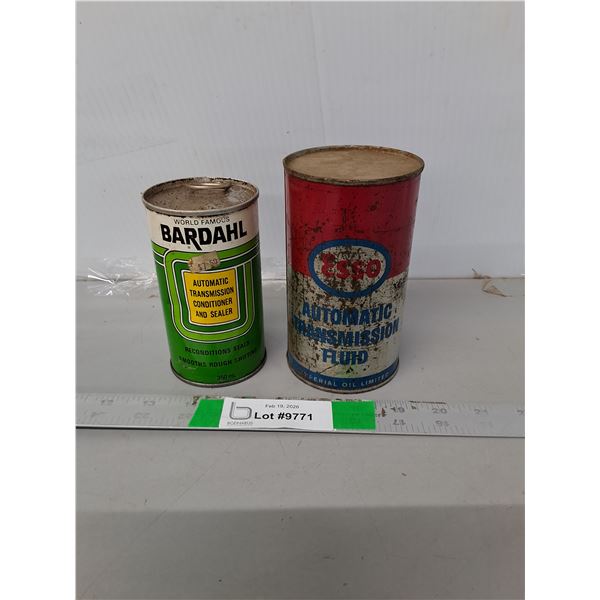 Vintage Esso Transmission Fluid & Bardahl Transmission Conditioner- Both Full, Cannot Ship