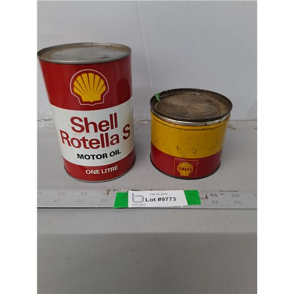 Vintage Shell Motor Oil- Empty & Lubricant- Full, Cannot Ship