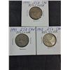 Image 2 : (3) Canadian Quarters-1940-41,42--80% Silver