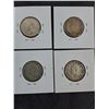 Image 6 : (4) Canadian Quarters-1943,44,45 and 47--80% Silver